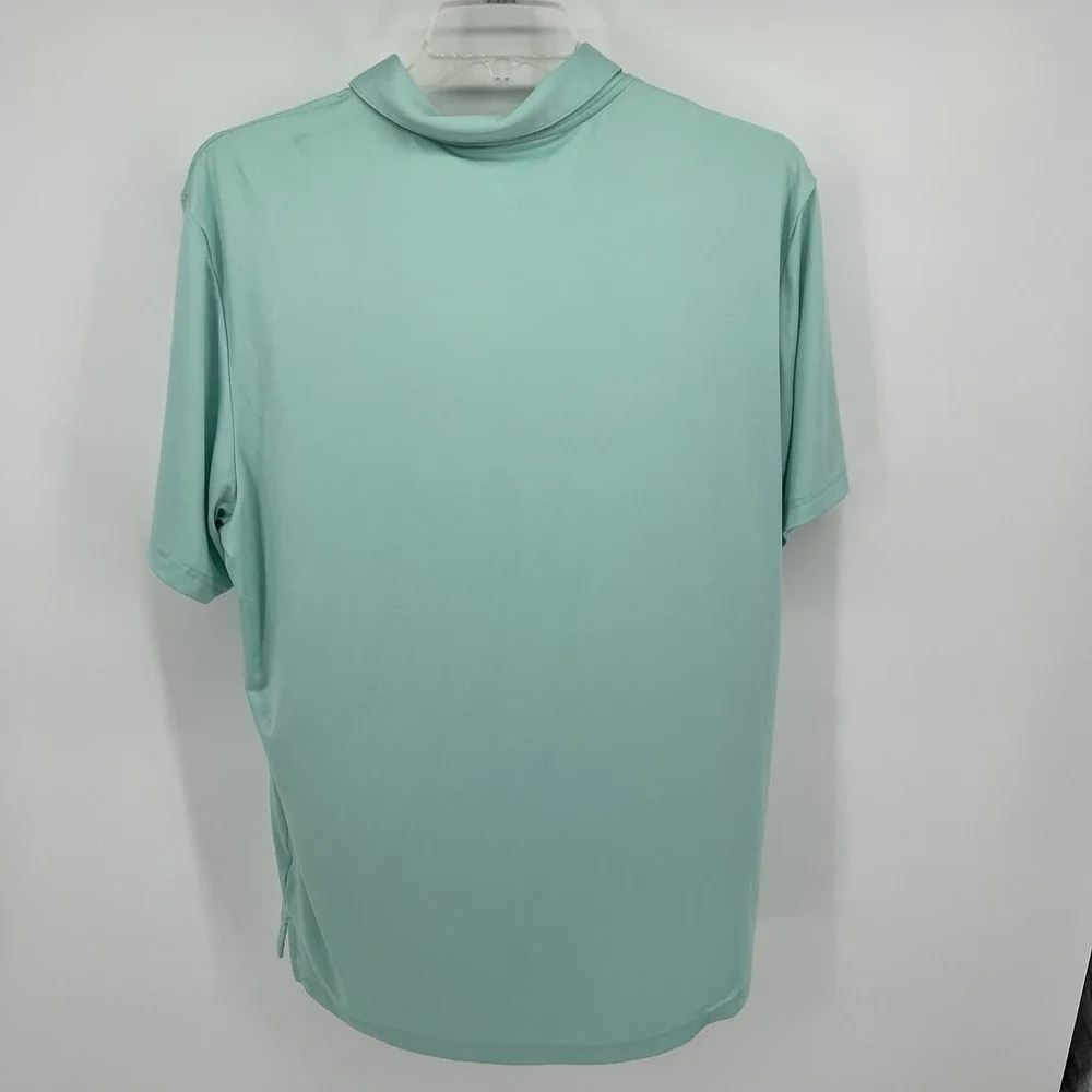 Light Mint Adidas Men's Polo XL White Logo Golf Performance Short Sleeve Stretch